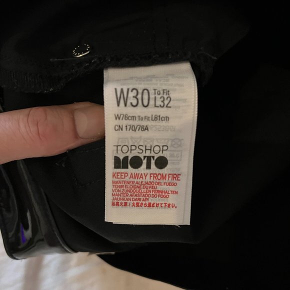 Vintage Topshop Jamie Moto Vinyl Trousers - Picture 4 of 4